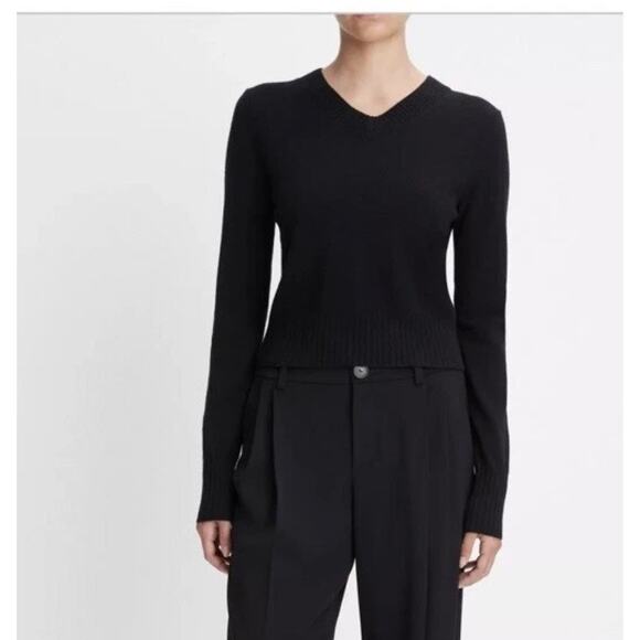 Vince Women's Wool-Blend V-Neck Sweater - Medium - Picture 2 of 10